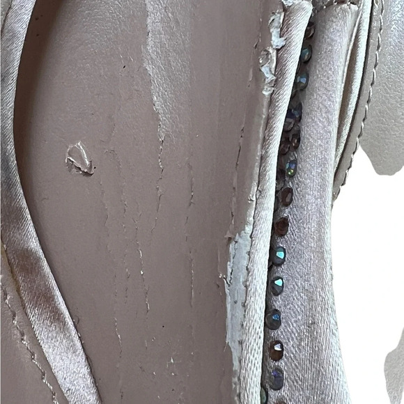 Carvela Kurt Geiger Rose Gold Lovebird Crystal-embellished Satin Stilettos - Picture 11 of 12